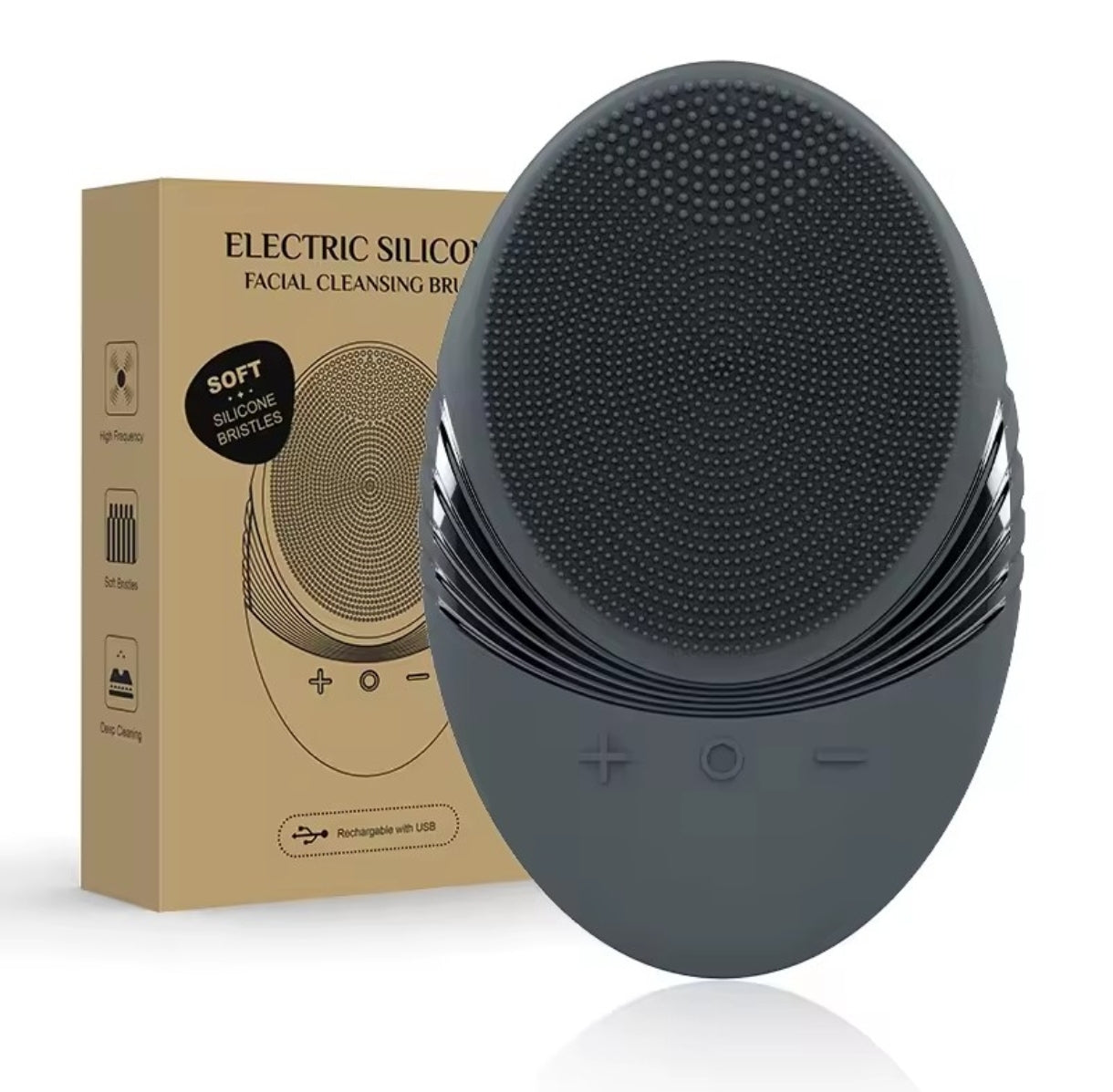 Brosse Nettoyante Visage Électrique – Éclat Lunaire ✨