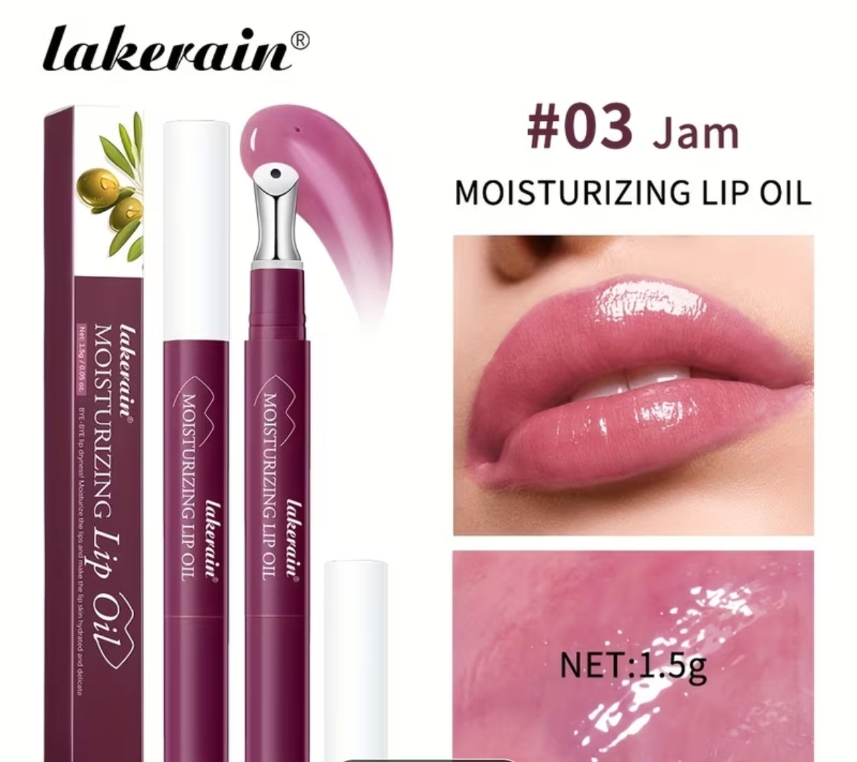 🌙 Lueur d’Étoile – Élixir de Lèvres ✨ Huile teintée hydratante