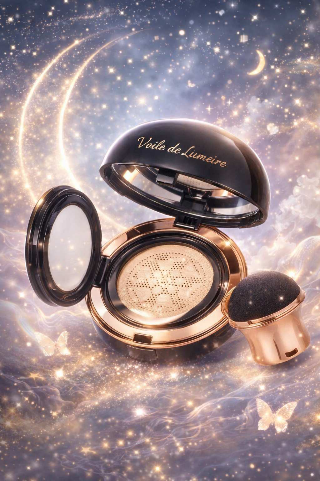 🌙 Voile de Lumière – Duo Cushion Rituel Éclat