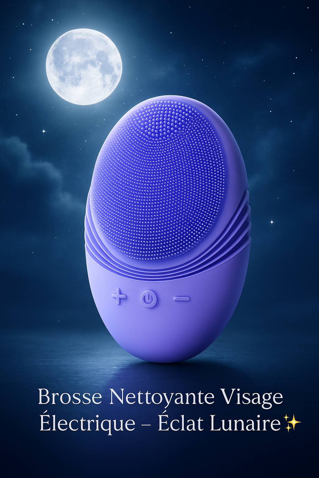 Brosse Nettoyante Visage Électrique – Éclat Lunaire ✨