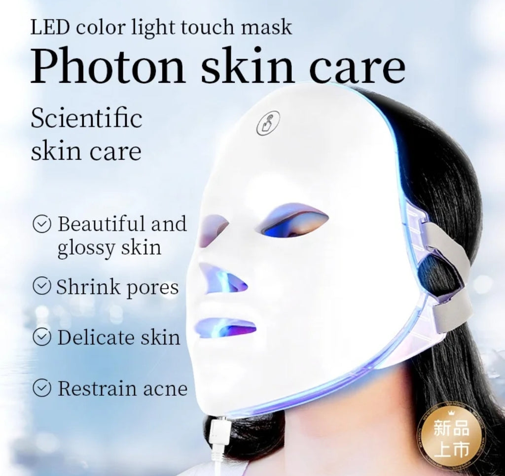 Masque LED Visage – Éclat Lunaire ✨ | Anti-âge & Peau Radieuse