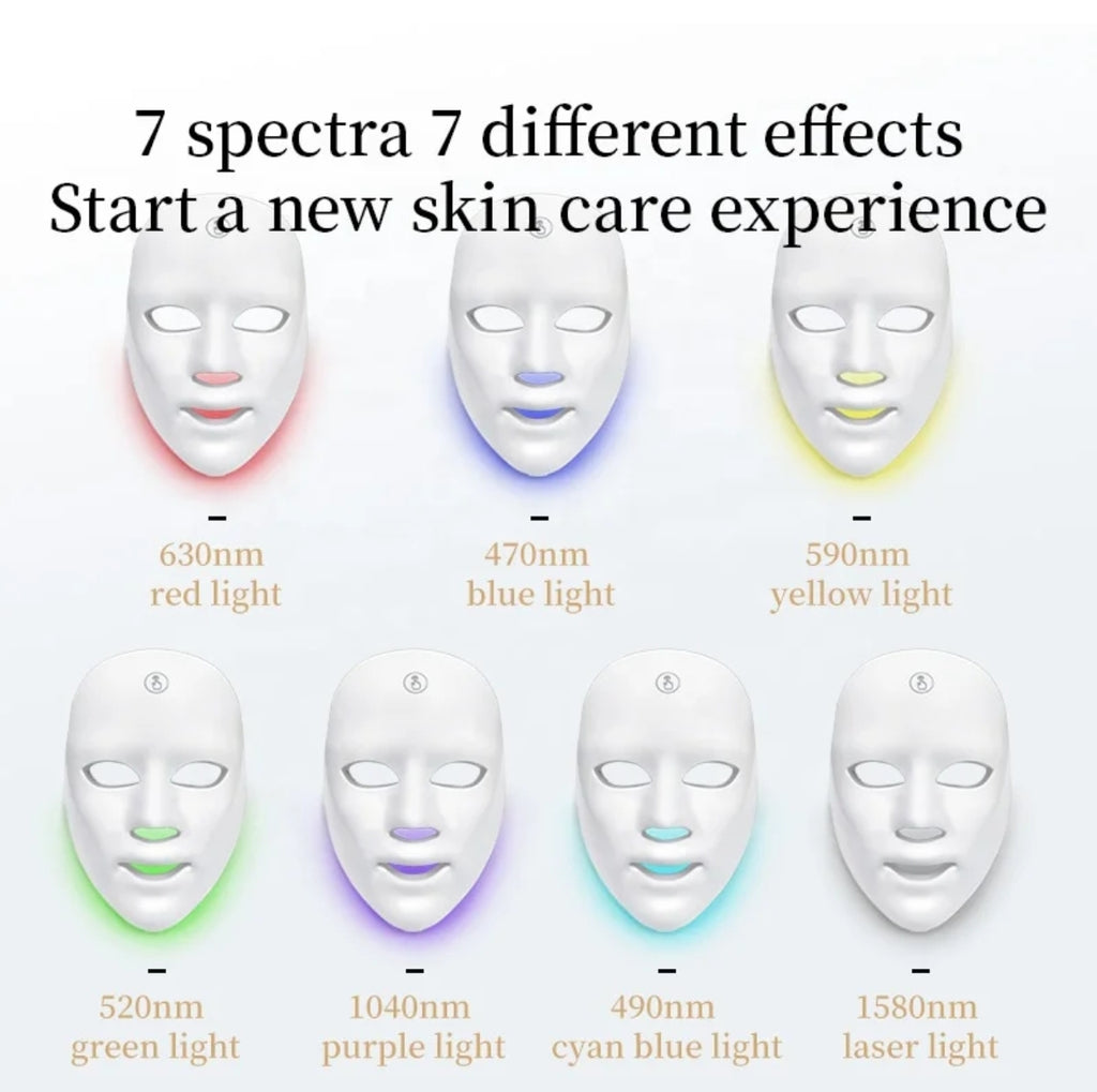 Masque LED Visage – Éclat Lunaire ✨ | Anti-âge & Peau Radieuse